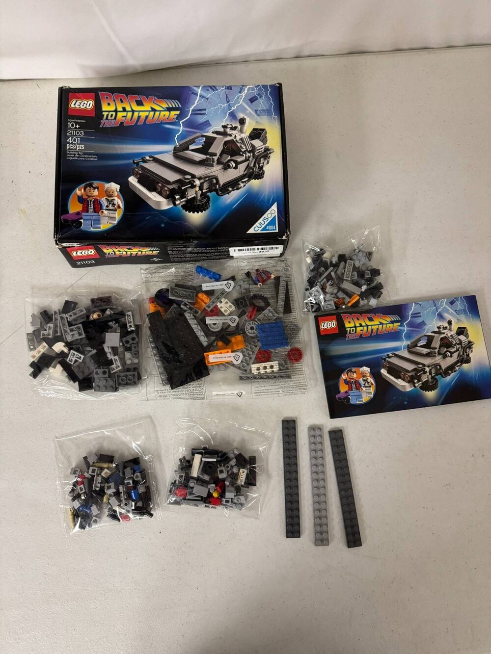 LEGO Back to the Future 21103 Time Machine DeLorean Building Set Open Box